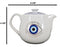 White Gothic Alchemy Porcelain Wicca Evil Eye Of Providence Protection Tea Pot