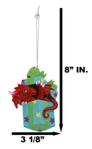 Ruth Thompson Red Dragon In Wrapped Gift Box Christmas Tree Hanging Ornament