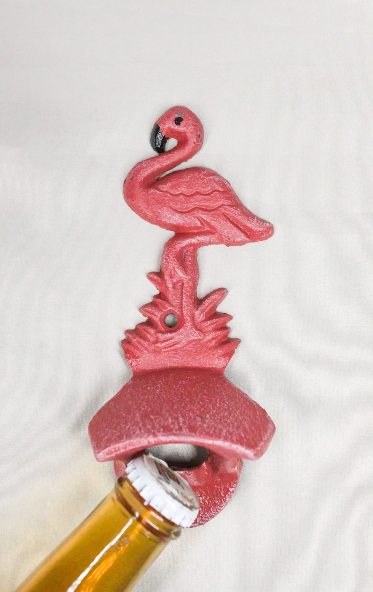 Pack Of 2 Cast Iron Tropical Bird of Paradise Pink Flamingo Wall Bottle Opener