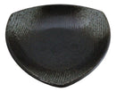Set Of 5 Charcoal Grey Hakumu Ceramic Appetizer Salad Triangular Deep Plates