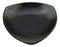 Set Of 5 Charcoal Grey Hakumu Ceramic Appetizer Salad Triangular Deep Plates