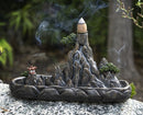 Feng Shui Zen Mountain Range Buddhist Pagoda Temple Backflow Cone Incense Holder