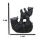 Rustic Western Mother Black Bear Lifting Baby Cub In The Air Figurine