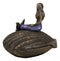 Beautiful Mermaid Sitting On Giant Sea Shell Decorative Jewelry Box Figurine