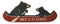 Rustic Father Bear With Cub Rowing Red Canoe Boat Welcome MDF Wall Decor Plaque