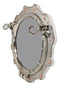 Polished Aluminum Nautical Marine Round Ship Porthole Folding Wall Mirror 14.5"D