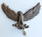 Pack Of 2 Cast Iron Rustic American Bald Eagle Multi Peg Coat Keys Wall Hooks