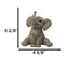 Wildlife African Savanna Elephant Young Calf with Trunk Up Figurine 5"