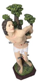 Christian Martyr Roman Soldier Saint Sebastian Pierced By Arrows Figurine 12"H