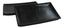 Pack Of 3 Kokuyo Black Modern Porcelain Long Rectangular Serving Platter 15"X8.5"