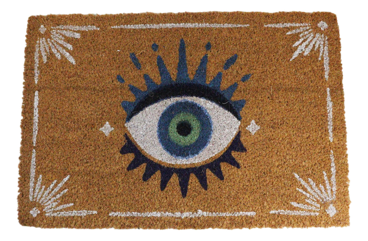 Wicca Talisman All Seeing Eye Of Providence Coir Coconut Fiber Floor Mat Doormat