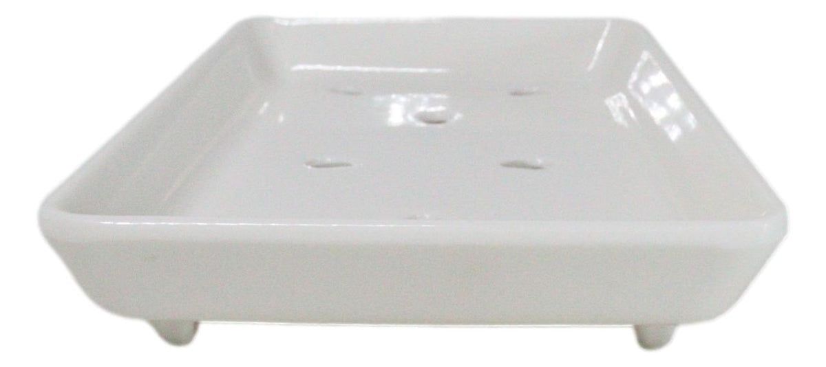 Pack Of 6 White Neta Zara Sushi Case Sashimi Plates With Drip Holes 8.5" By 5"