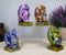 Set of 4 Fantasy Metallic Colorful Miniature Alchemy Battle Dragons Figurines