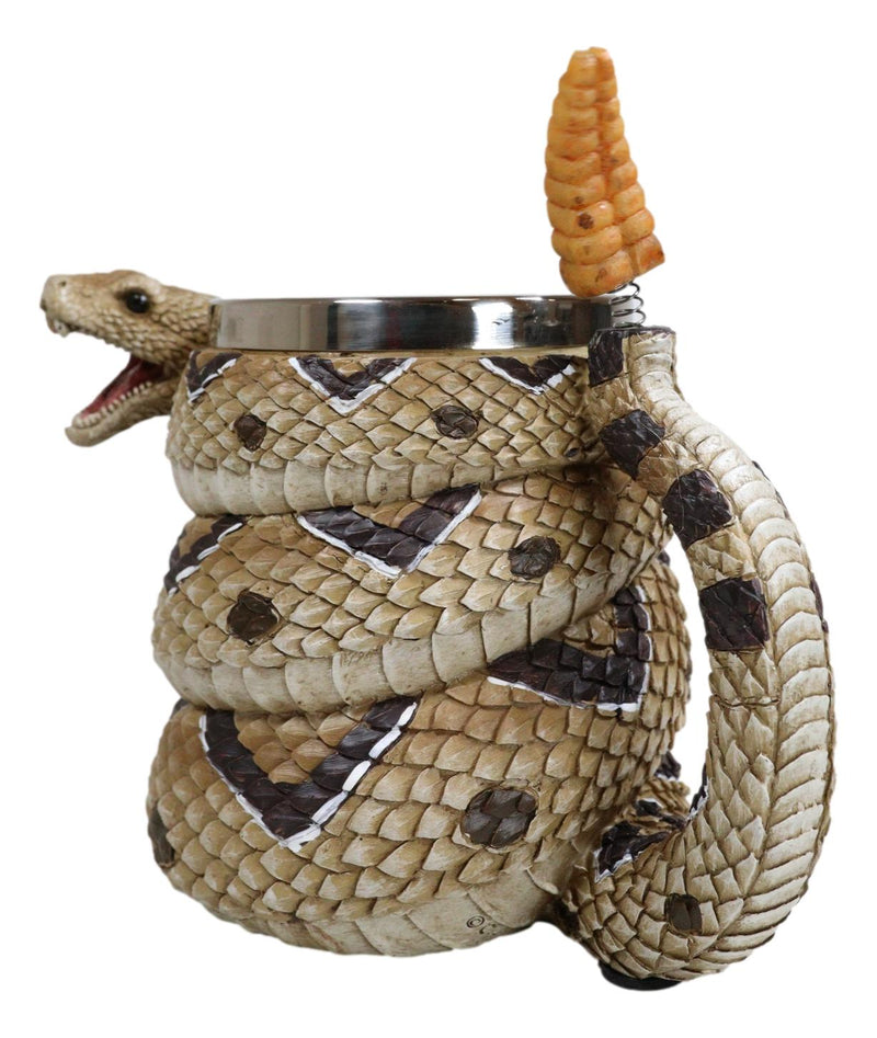 Ferocious Rattlesnake Serpent Snake With Venomous Fangs Drinkware Coffee Mug Cup