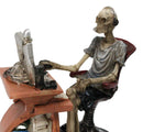 Funny Skeleton Computer Still A Gamer Figurine With Gaming Headset & Desktop PC
