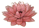 Fuchsia Pink Capiz Seashells Lotus Flower Votive Tea Light Candle Holder 8.5"D