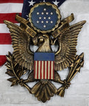 United States Air Force Emblem American Flags And Bald Eagle Wall Decor Plaque