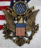 United States Air Force Emblem American Flags And Bald Eagle Wall Decor Plaque