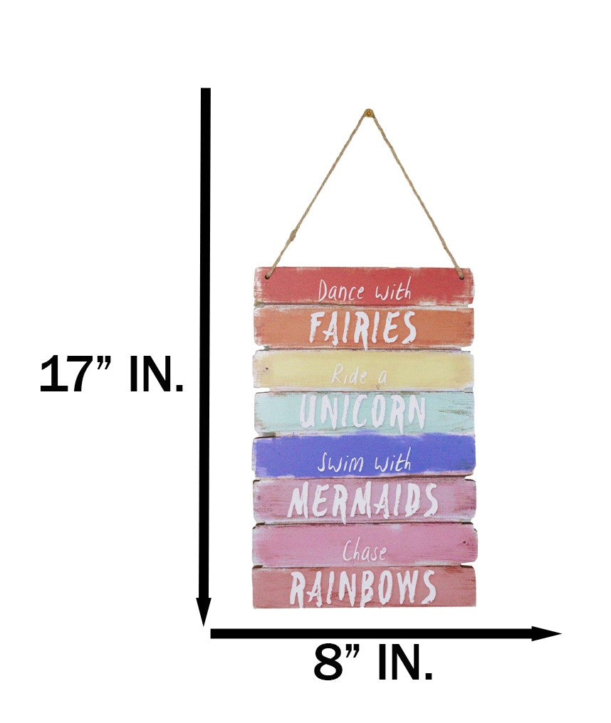 Dance With Fairies Ride A Unicorn Swim With Mermaids Chase Rainbows Wall Decor