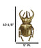 Medium Gold Resin 3 Horned Rhinoceros Beetle Wall Decor Or Tabletop Figurine
