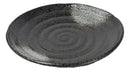 Pack Of 5 Ceramic Charcoal Grey Tone Hakumu Porcelain Round Dinner Plates 8.75"D