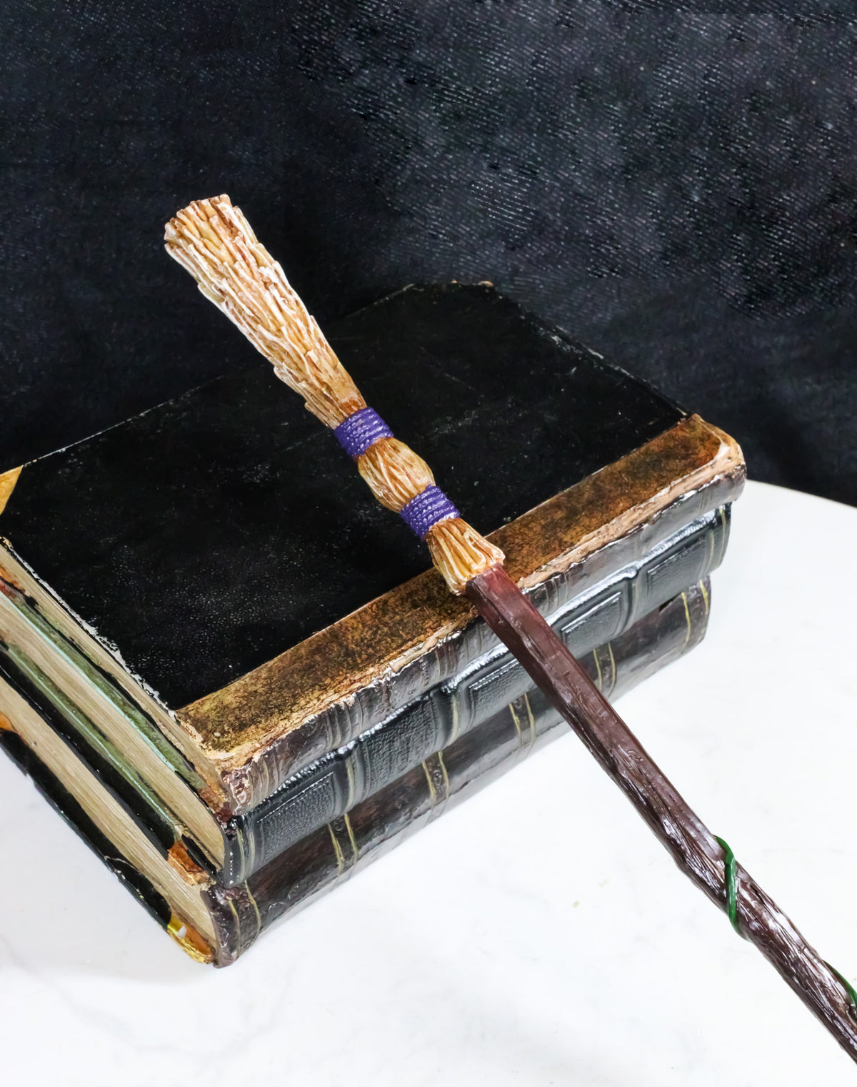 Witch Double Banded Twisted Vine Magical Flying Broom Stick Magic Wand Cosplay