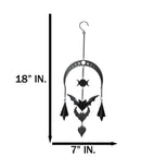 Macabre Dark Evolution Flying Bats With Phases Of The Moon Hanging Decoration
