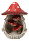 Fairy Garden Red Spotted Toadstool Mushroom Cottage Backflow Incense Burner