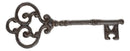 Set of 6 Rustic Vintage Cast Iron Antique Heart Scroll Victorian Keys Wall Decor