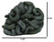 Aztec Quetzalcoatl Green Slithering Snake Serpents Cranium Skull Figurine