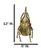 Medium Gold Resin Hercules Rhinoceros Beetle Wall Decor Or Tabletop Figurine