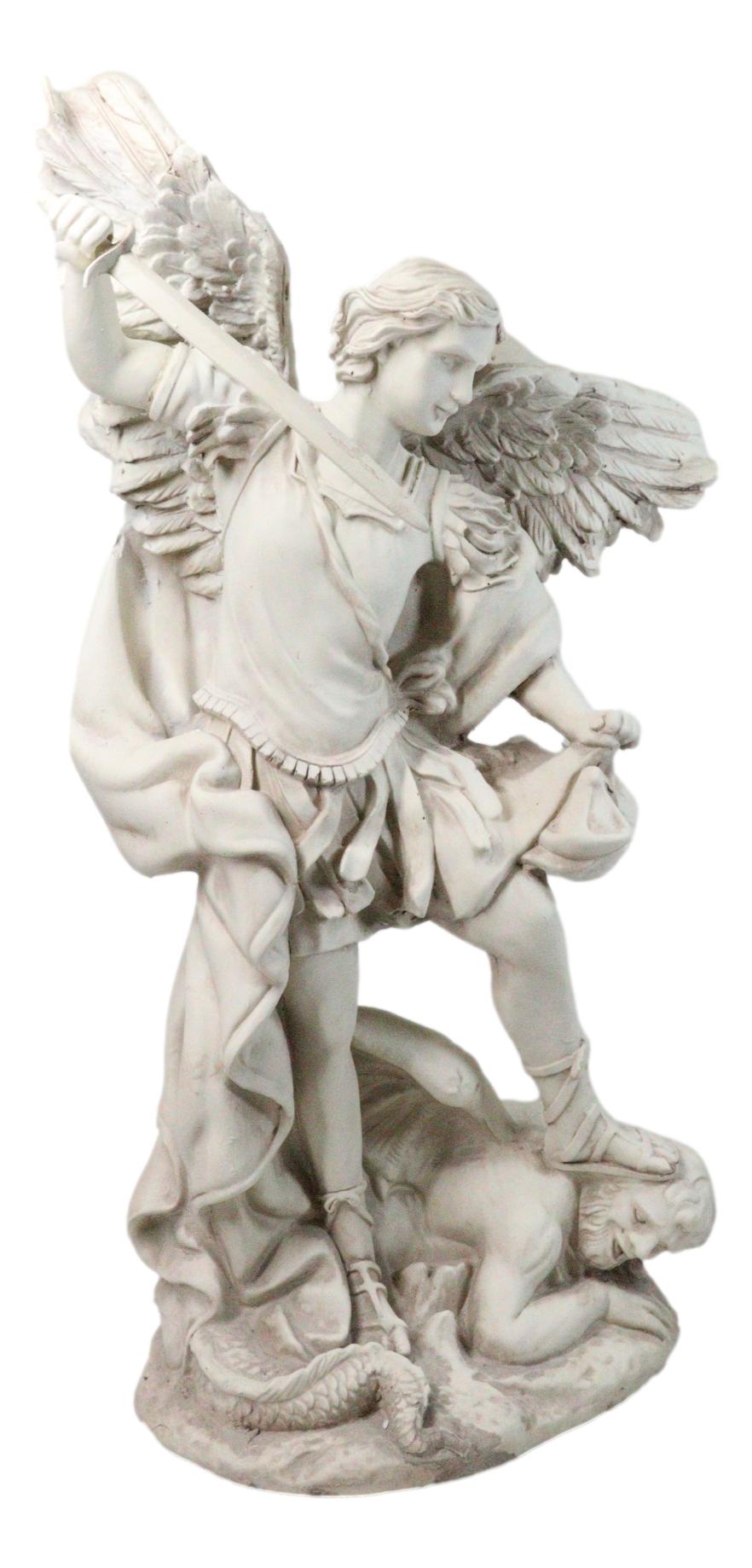 Catholic Church Archangel Saint Michael With Sword Large Outdoor Statue 24"H - Ebros Gift
