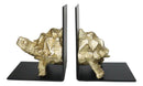 Nautical Marine Turtle Tortoise with Spiked Shell Bookends Sculpture Set 6"H