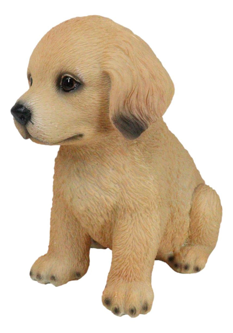 Realistic Sitting Adorable Labrador Puppy Figurine 5.75"H Pet Pal Collectible