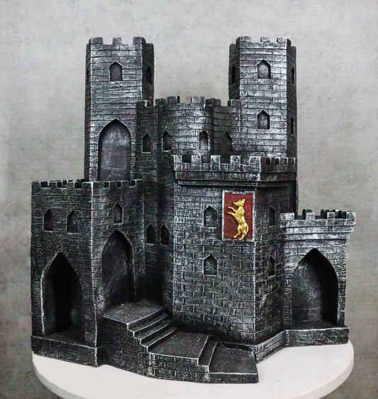 Ebros Castle Fortress Display Stand Figure For Miniature Knights (Display Only) - Ebros Gift