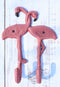 Pack Of 2 Tropical Paradise Pink Flamingo Birds 2 Pegs Double Wall Hook Decor