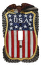 Patriotic American Bald Eagle On USA Flag Wall Single Toggle Switch Plates Set