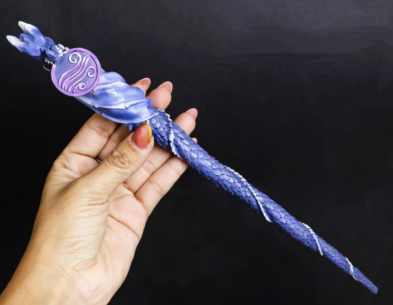 Purple Air Wind Gust Drake Elemental Dragon Fantasy Cosplay Magic Wand 14" L