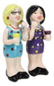 Ceramic Gossiping Phoney Friends Wine And Whine Party Salt Pepper Shakers Set