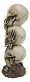 Triple Stacked Funny See Hear Speak No Evil Skulls Family Home Decor Figurine