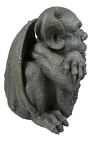 Gothic Stoic Warrior Notre Dame Gargoyle Shield Bearer Chimera Figurine 12"H
