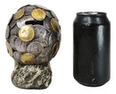 Metallurgy Currency Silver and Gold Coins Skull Face Money Coin Bank Figurine