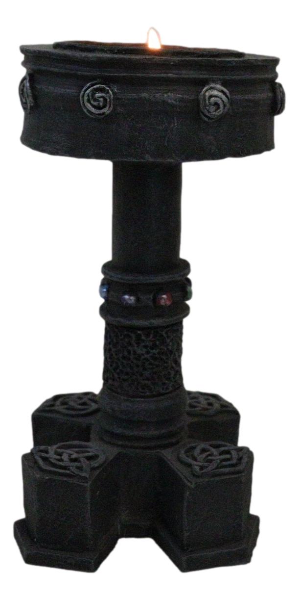 Wicca Celtic Knotwork Motherhood Trinity Shield Knots Votive Candle Holder