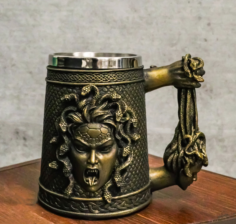 Greek Gorgon Sisters Goddess Medusa With Wild Snakes Hair And Scales Coffee Mug