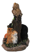 Cabin Companion Bear, Raccoon, Squirrel & Owl Friends Forest Campfire Figurine