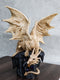 Gothic Exo Skeleton Dragon On Rock Cavern With Colorful LED Light Figurine