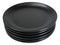 Pack Of 6 Black Silk Melamine Round Appetizer Dessert Side Dishes Plates 7"D