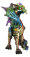 Standing Semi Metallic Rainbow Sky Horizon Dragon With Gemstones 4"H Figurine