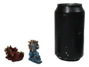 Set of 12 Colorful Metallic Baby Rock Dragons in Multiple Poses Mini Figurines