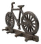 Rustic Cast Iron Hobby Pastime Bicycle Quadruple Multi Peg Wall Coat Hat Hook 8"
